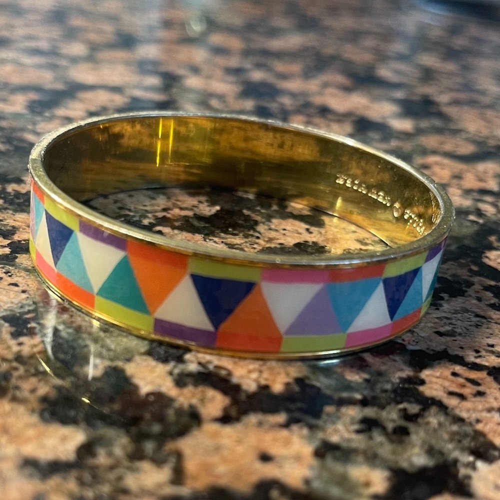 Kate Spade New York Patchwork Enamel Bangle Bracelet, Multicolor